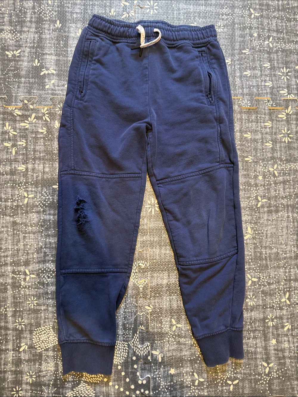 Hanna 6-7 French Terry Double Knee Sweatpants